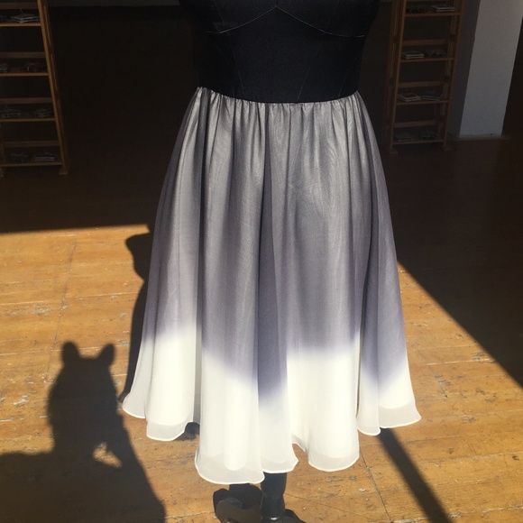 Antonio Melani 100% Silk black and white sheer flow dress. - Picture 5 of 6